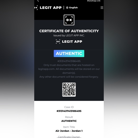 NIB - Men’s Air Jordan 1 Low, White/Black/Varsity Res - Size 13 - Picture 11 of 11